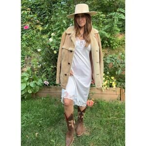 Vintage Ivory Lace Slip Dress